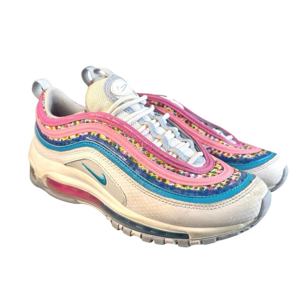 Nike Air Max 97 SE (GS) Shoes White Active Fuchsia Sneaker Special Edition 5Y